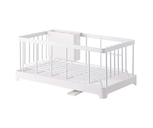 Kitchen Details White Wire Flat Dish Rack - 13.98 x 12.2 x 5.51