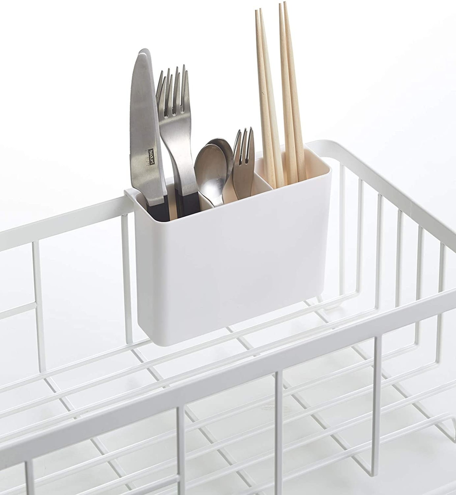 Yamazaki Tower White Wire Dish Drainer Rack