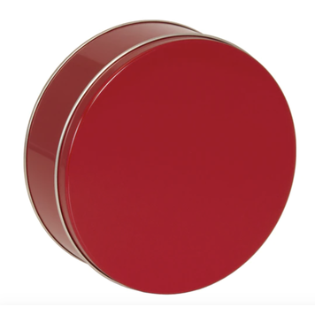 7x2.5" Red Cookie Tin, 2lb capacity
