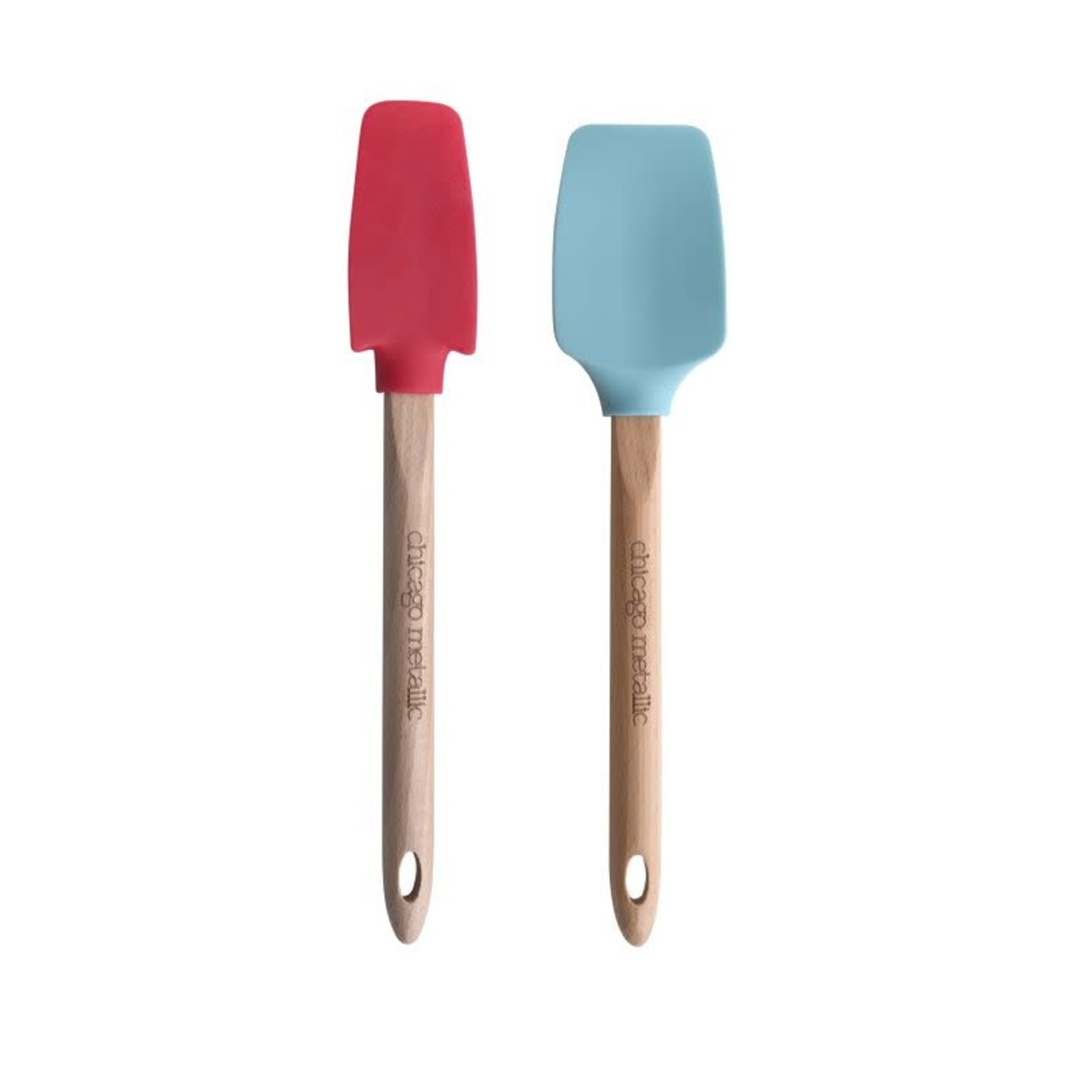 mini spatula & spoonula, silicone & wood handle white ETA MAY