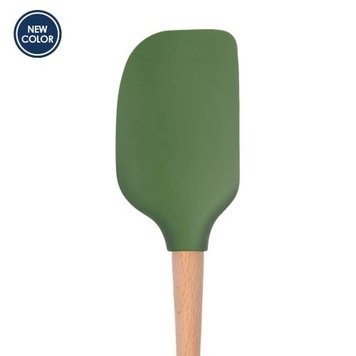 Tovolo Pesto Green Silicone Spatula with Wood Handle