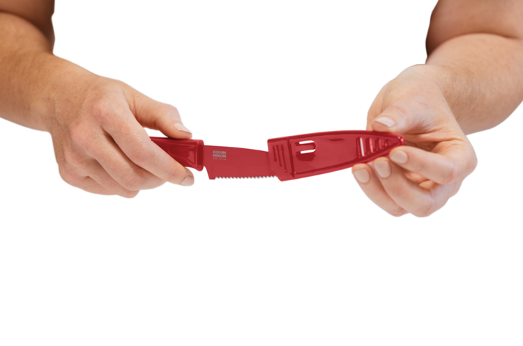 Apple Red Serrated Paring Knife