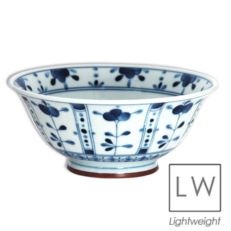 Blue Floral Ramen Bowl