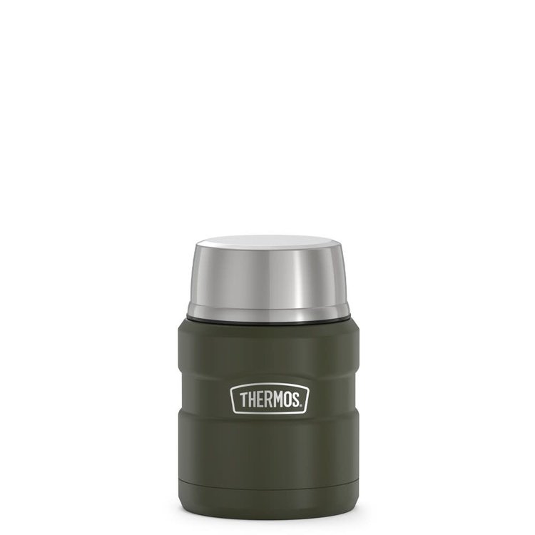 16oz Matte Green Food Jar with Spoon