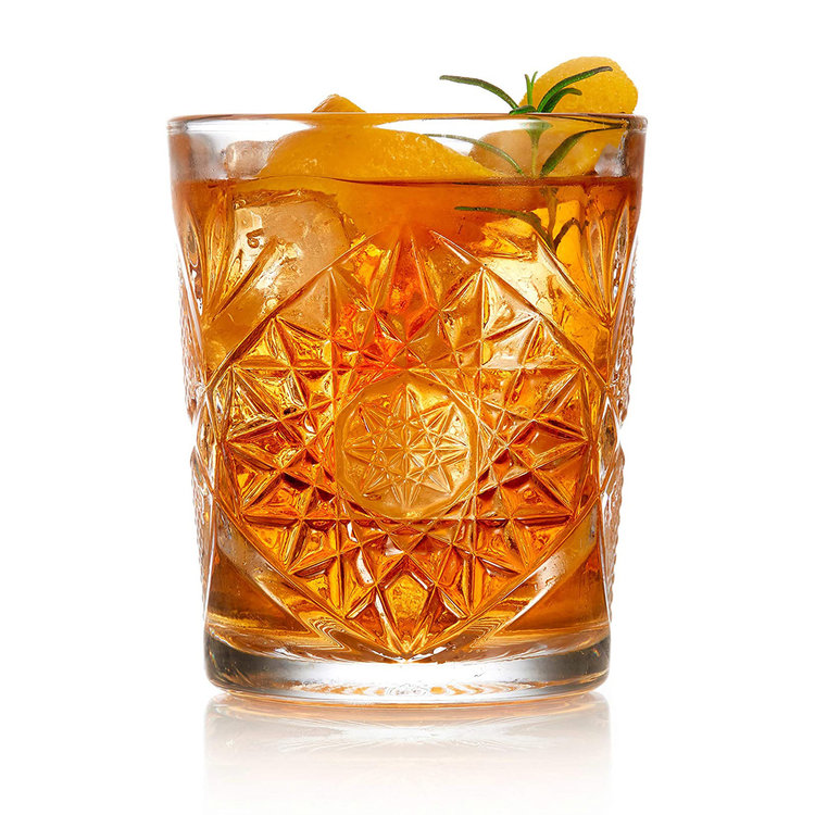 12oz Hobstar Whiskey Glass