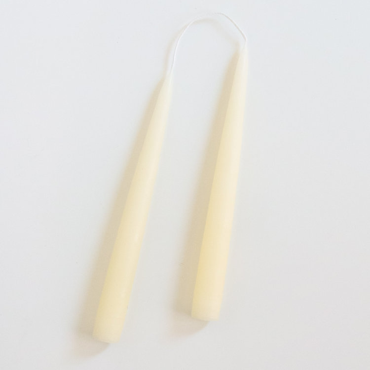 9” Ivory Candles, set of 2