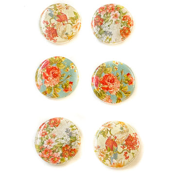 Vintage Flower Magnets