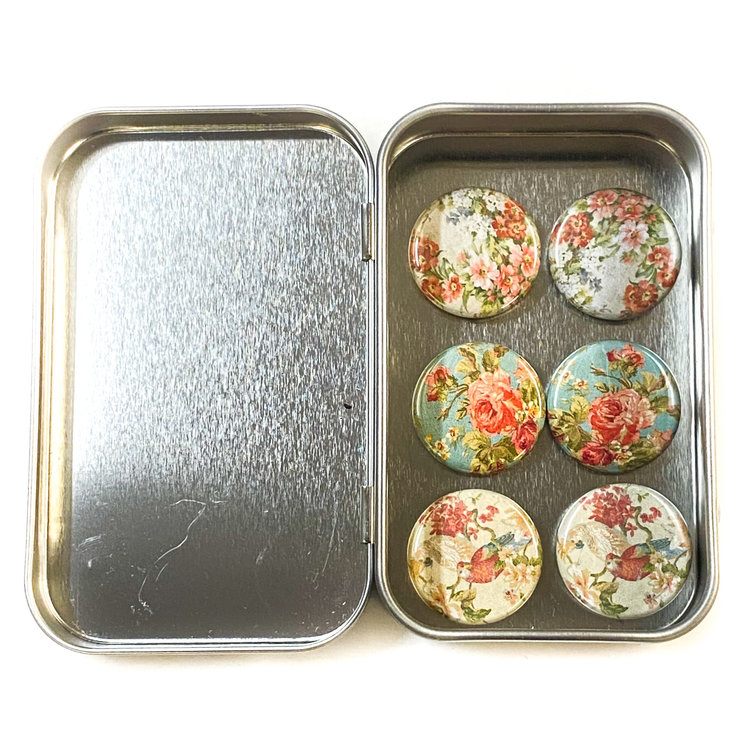 Vintage Flower Magnets