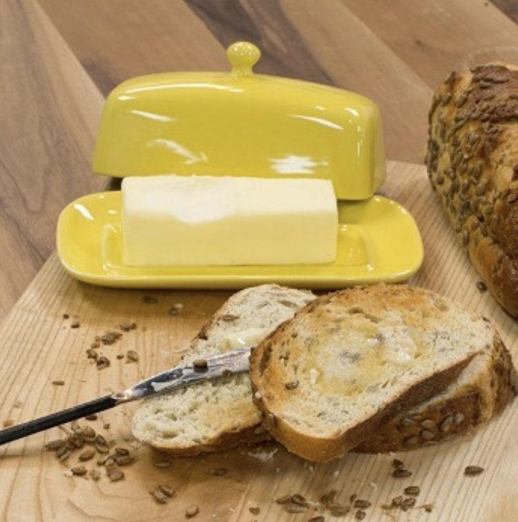 Lemon Yellow Butter Dish