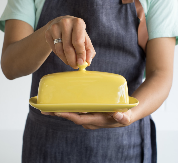 Lemon Yellow Butter Dish