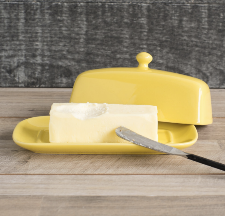 Lemon Yellow Butter Dish