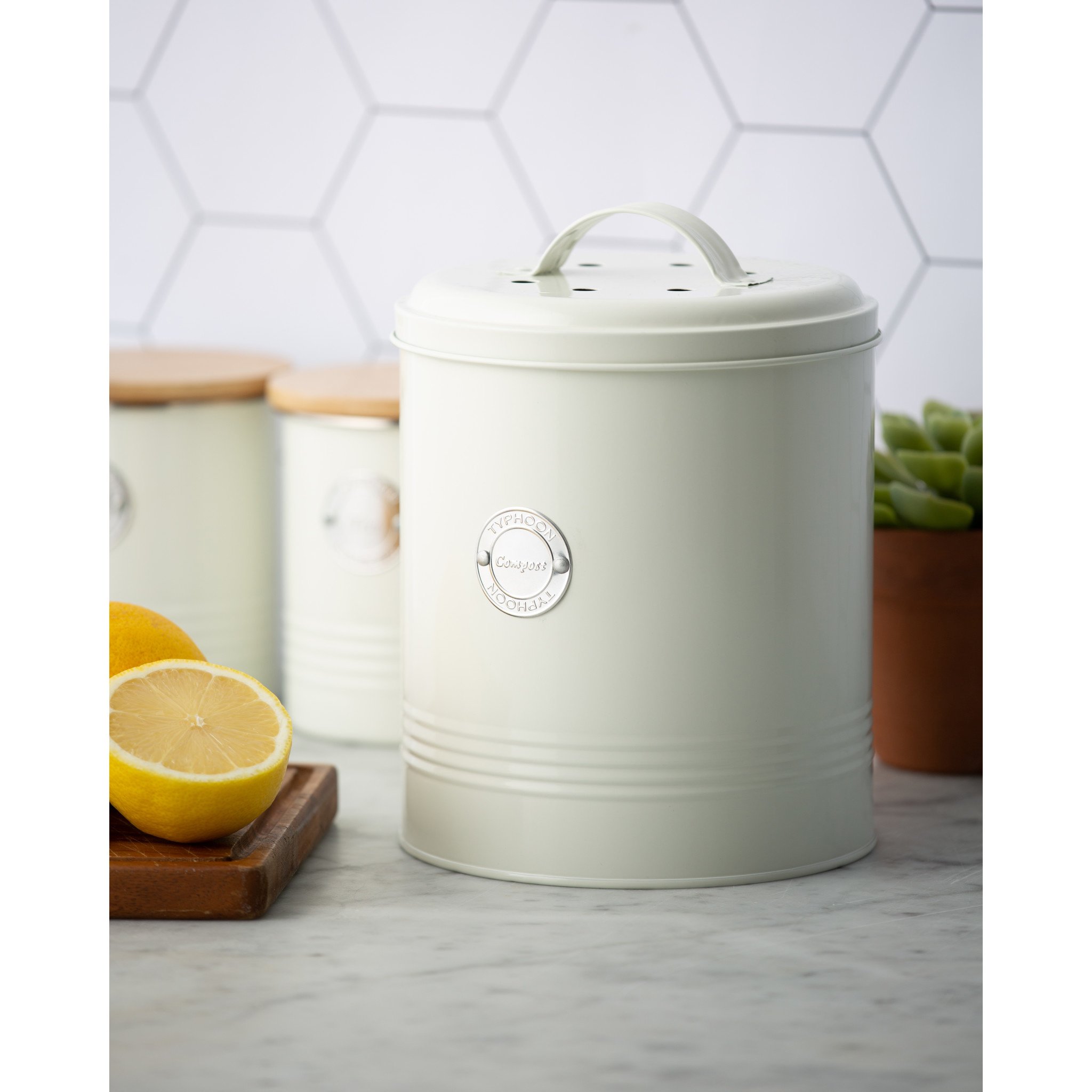compost pail, cream - Whisk