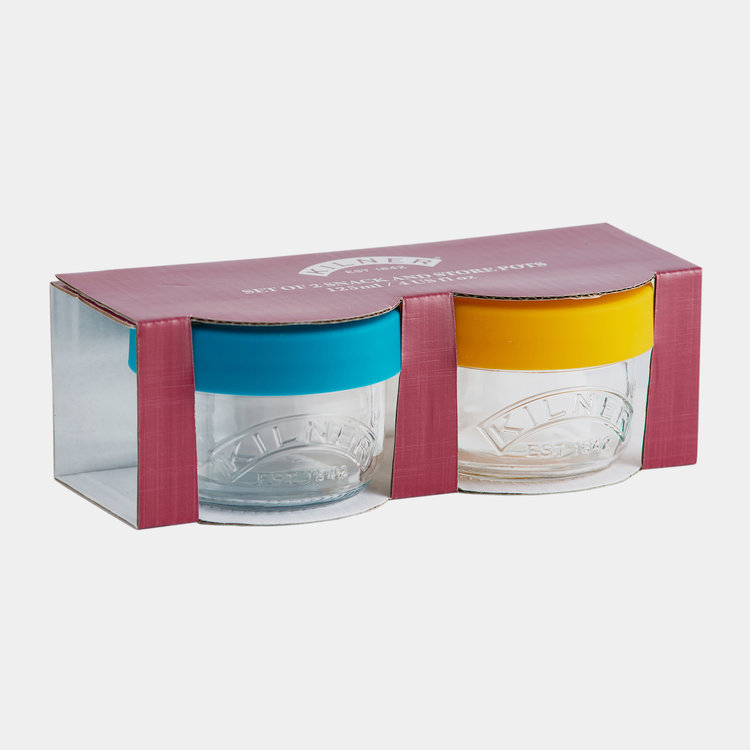 4oz Storage Jars with Silicone Lids, set of 2