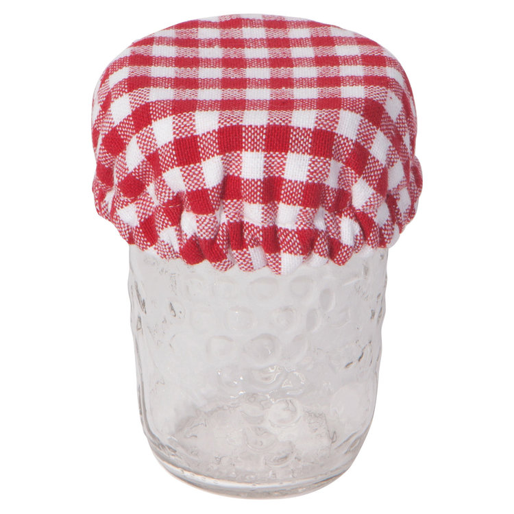 Gingham Jar Covers, set of 3