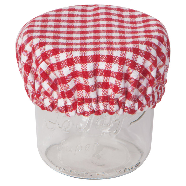 Gingham Jar Covers, set of 3