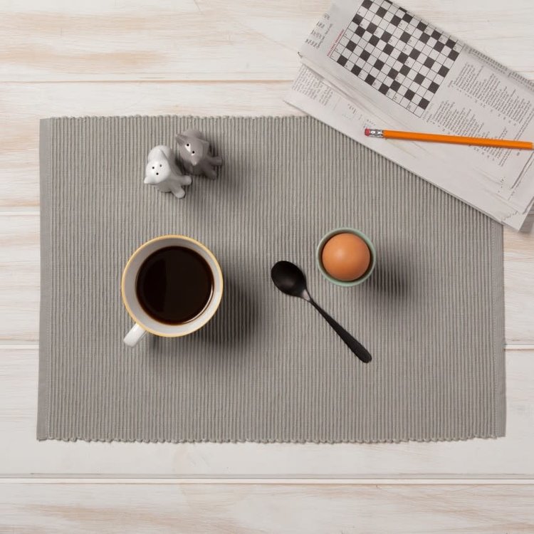 Cobblestone Grey Simple Placemat