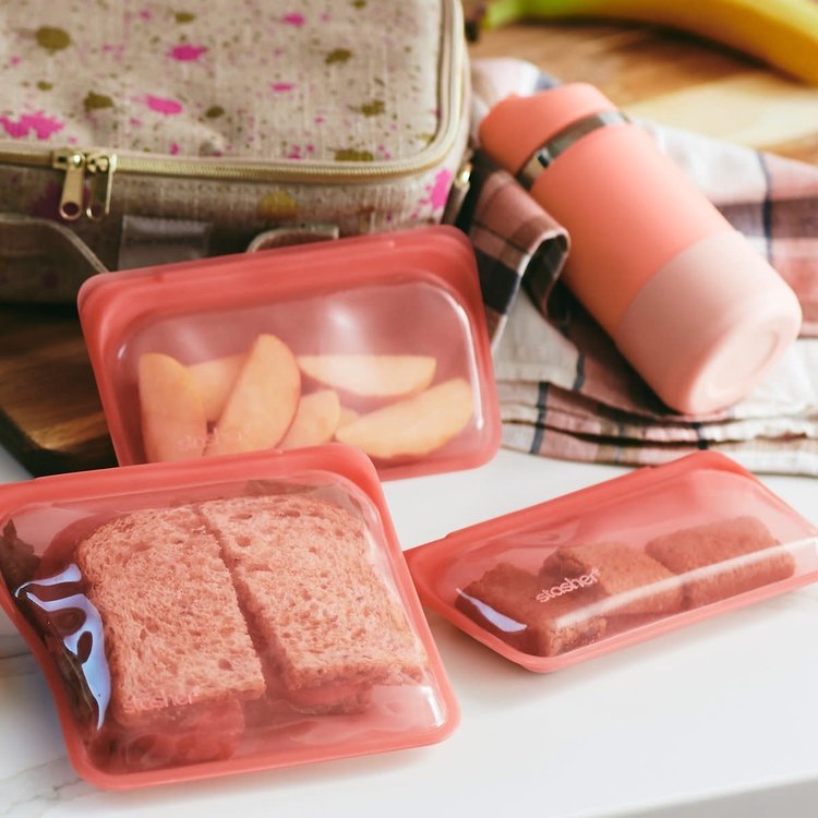 Stasher Stasher Red Snack Storage Bag