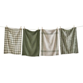 Canyon Olive Dishtowels, set of 4