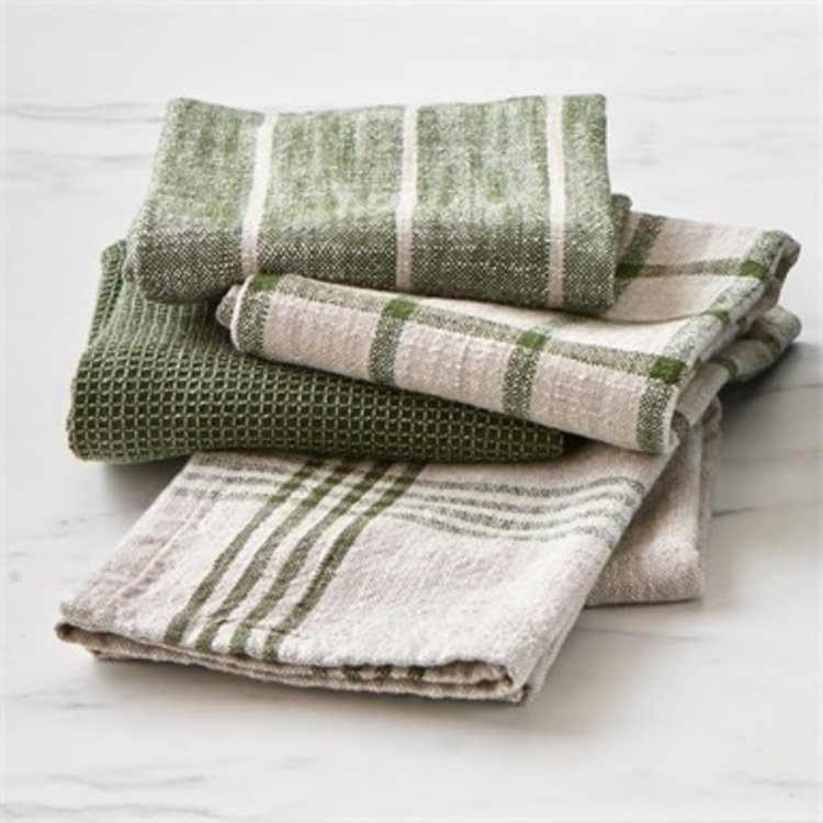 Canyon Olive Dishtowels, set of 4