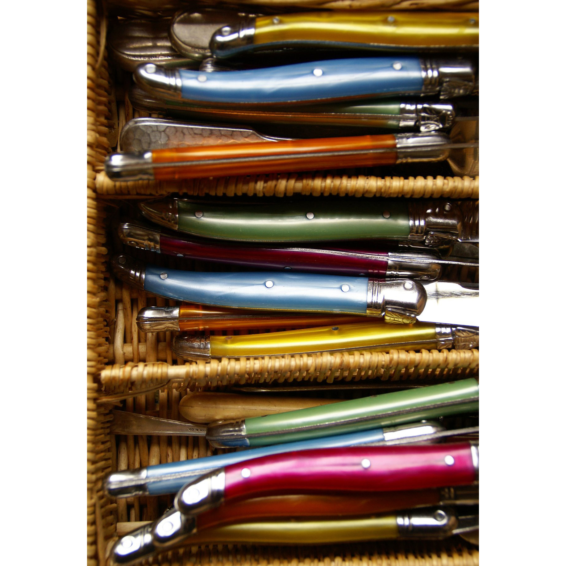 Multi-Colored Laguiole Steak Knives, set of 6 - Whisk