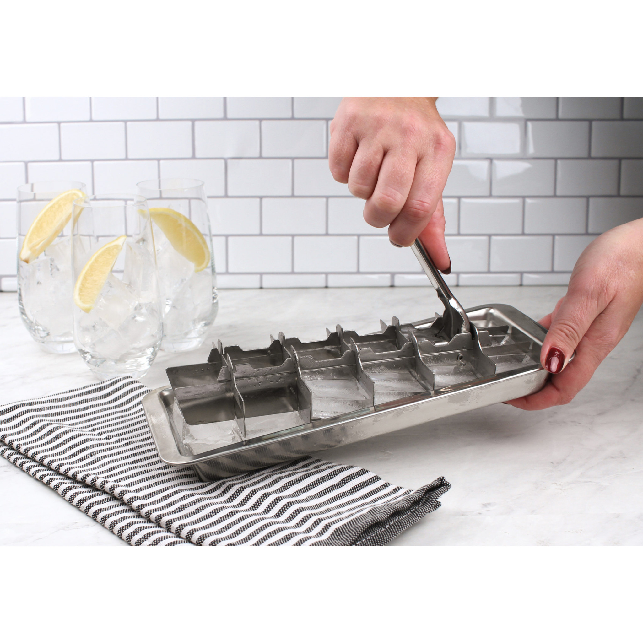  18 Cube Vintage Kitchen Ice Cube Tray: Home & Kitchen
