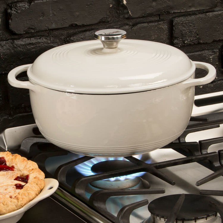 Lodge Lodge 6 quart Round Oyster White Dutch Oven