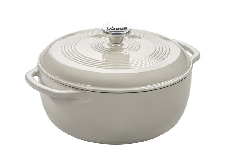 Lodge Lodge 6 quart Round Oyster White Dutch Oven