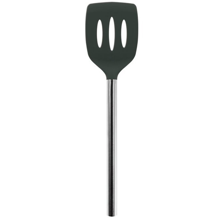 Tovolo Tovolo Charcoal Grey Silicone Slotted Offset Turner/Spatula