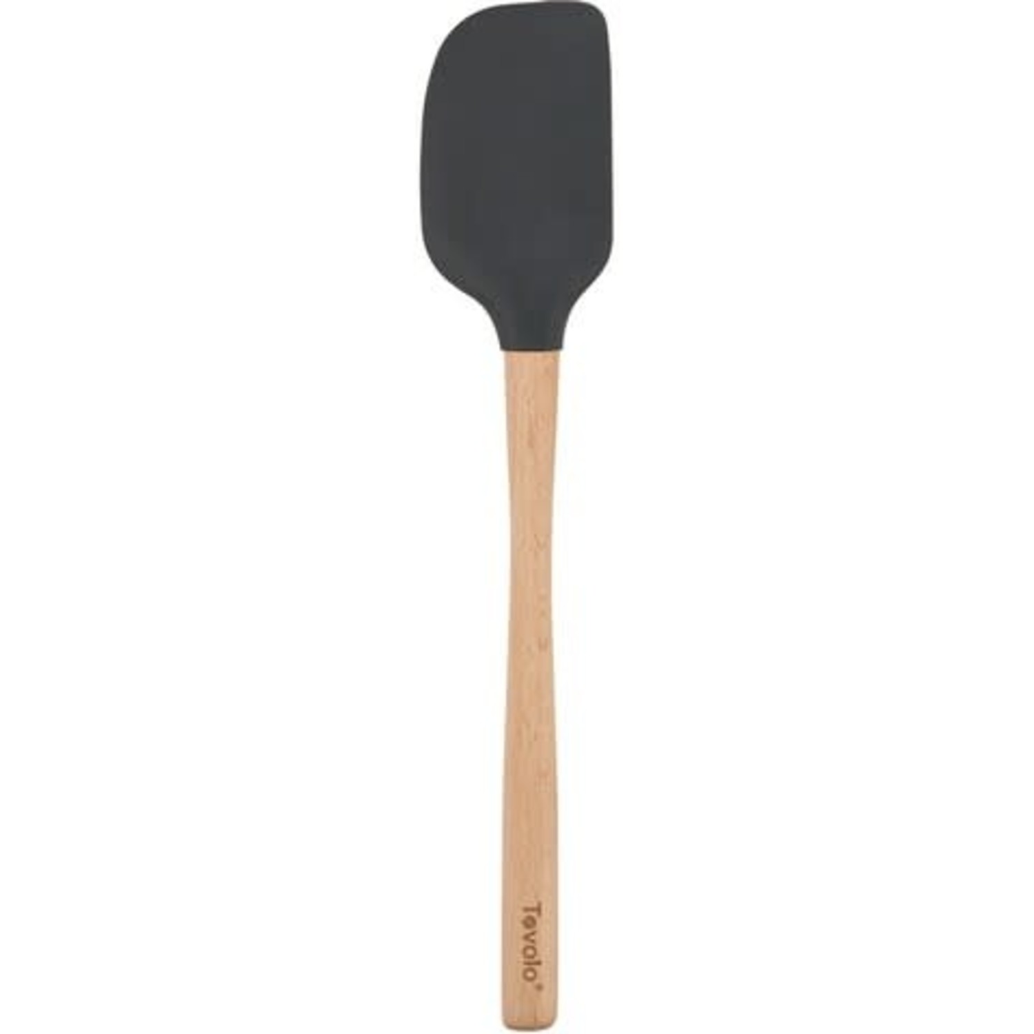 Tovolo Charcoal Grey Silicone Spatula with Wood Handle - Whisk