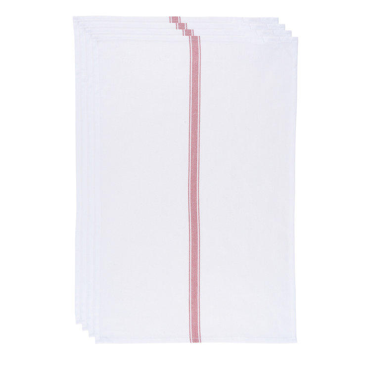 Set of 4 Poppy Brooklyn Stripe Dishtowels