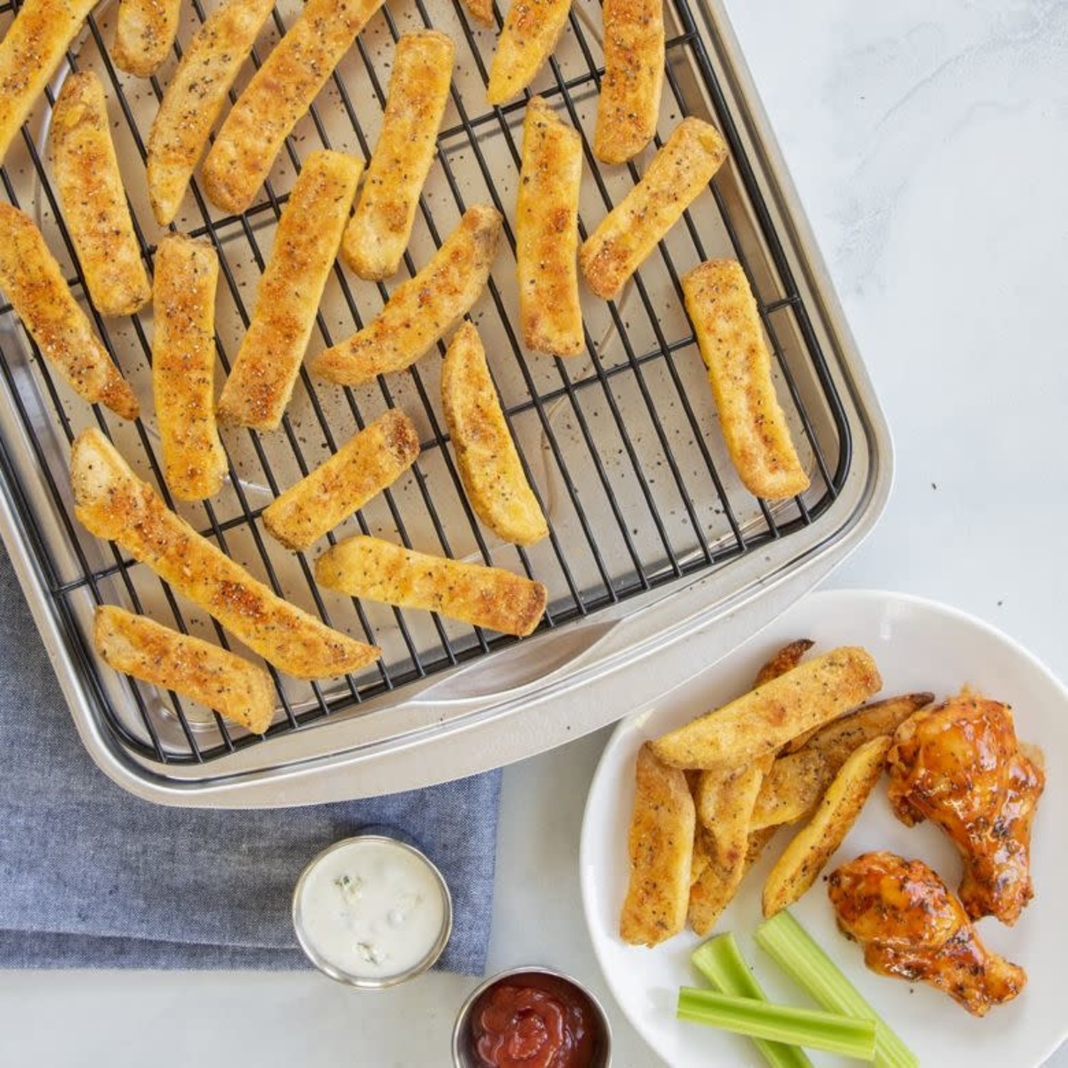 baking tray with carbon steel rack, 15.6x11.6 - Whisk