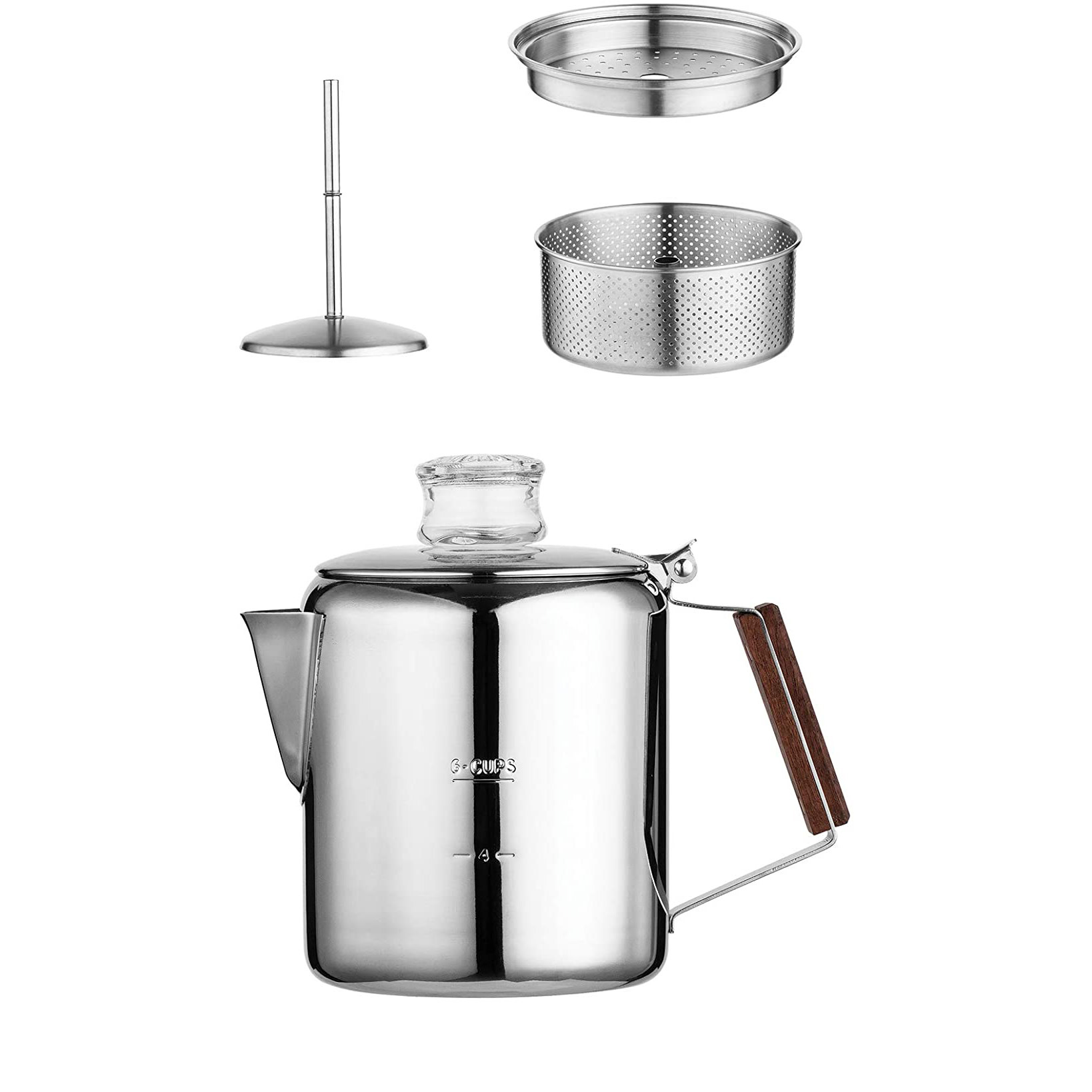 Cook N Home 8-Cup Stainless Steel Stovetop Coffee Percolator