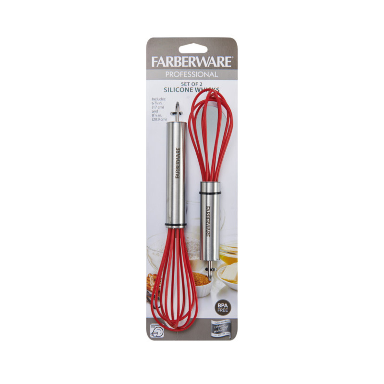  BETTY CROCKER Silicone Coated 10 Inch Whisk, Red