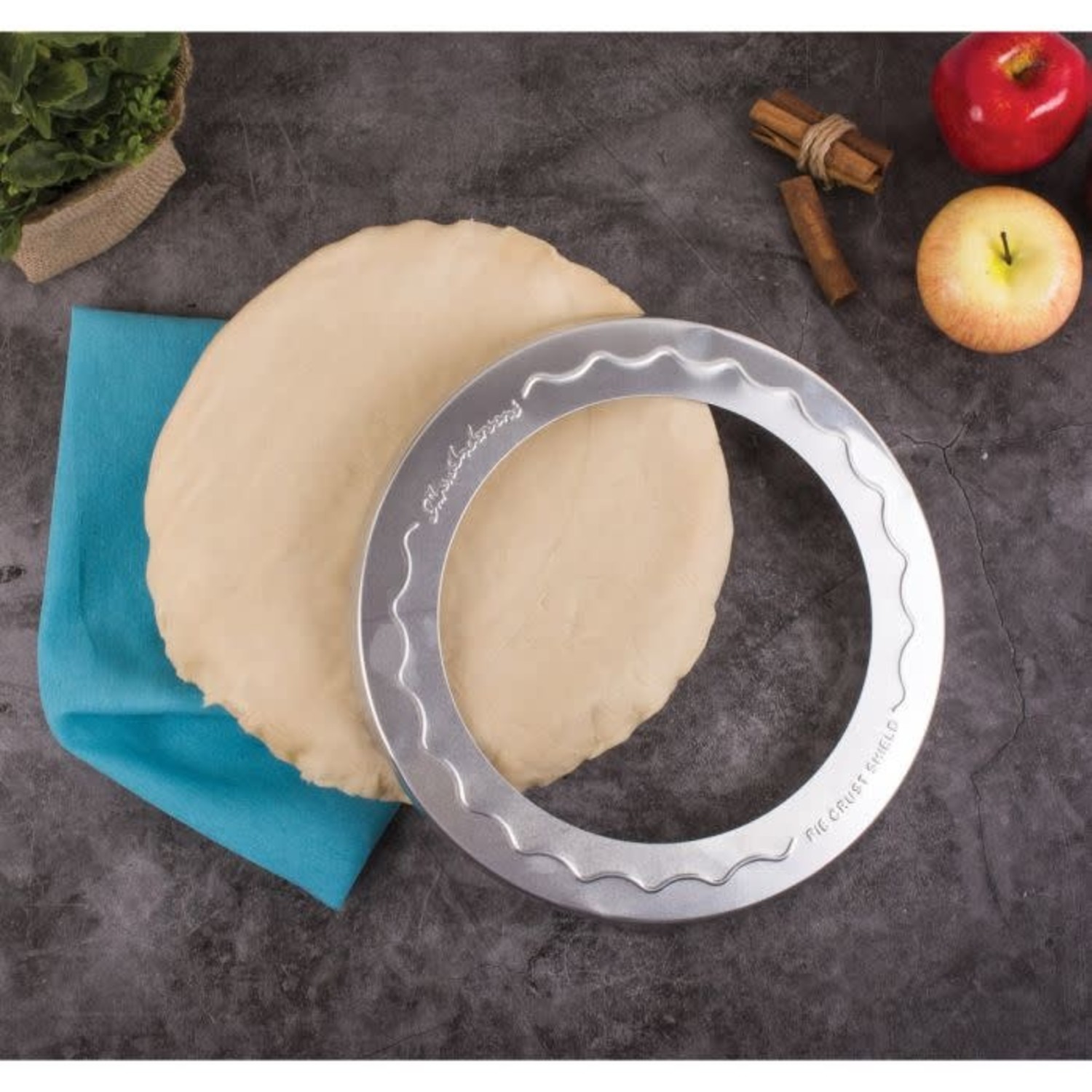 Tin Pie Crust Shield Whisk