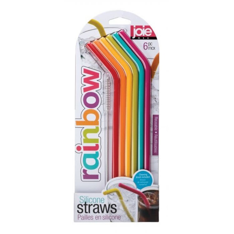 Silicone Straws, set of 6
