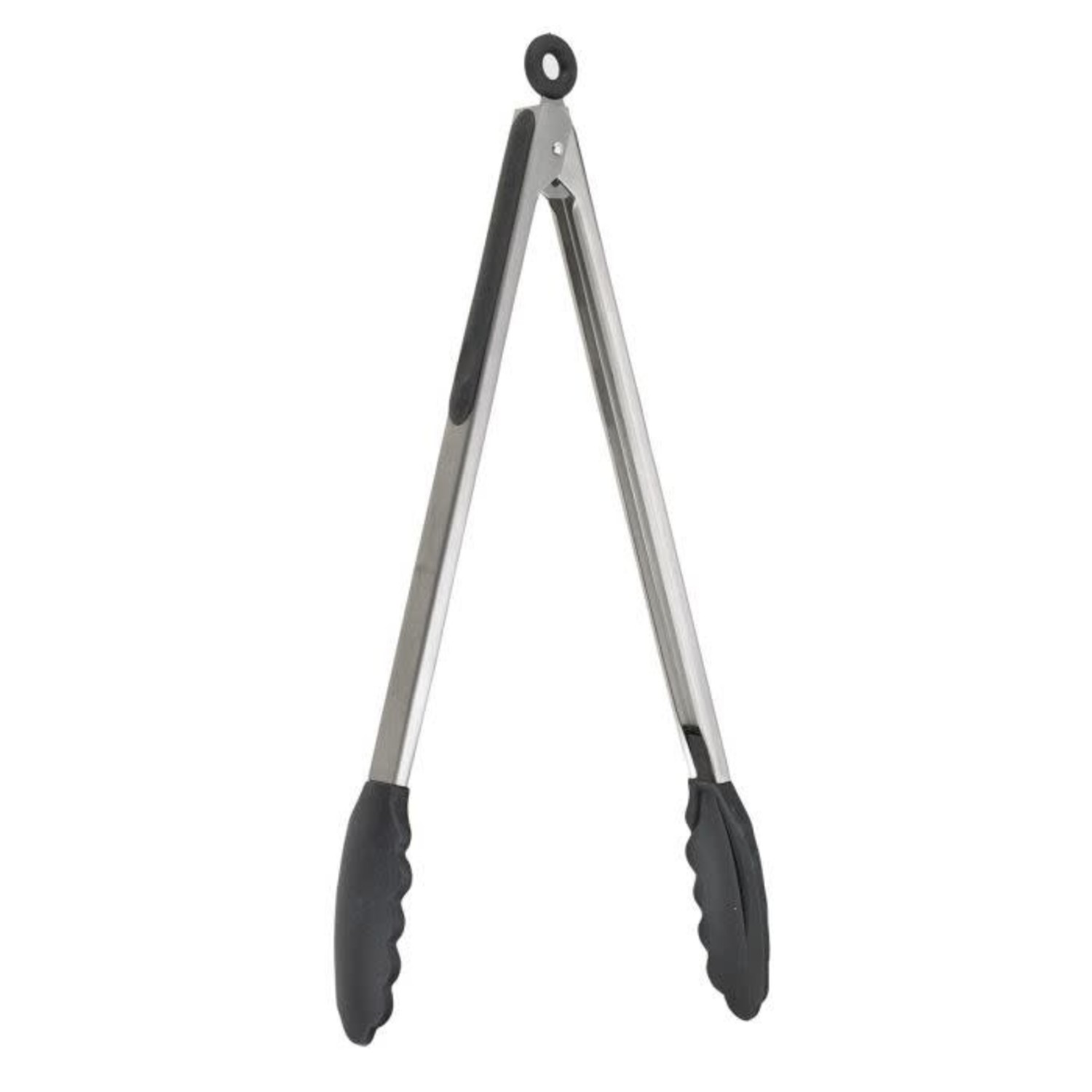 12 Black Silicone Tongs - Whisk