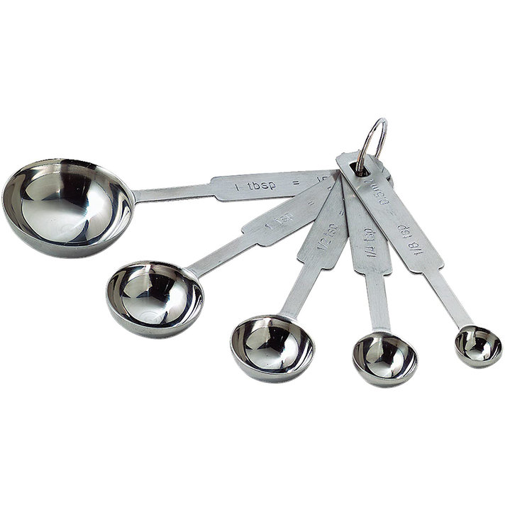 AMCO Muffin Measuring Spoons 18/8 Stainless 1/2 Cup Mega 1/4 Mini