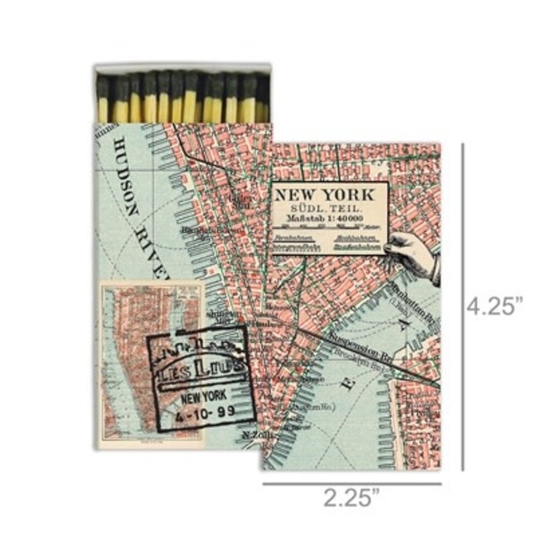 New York Map Box of Matches