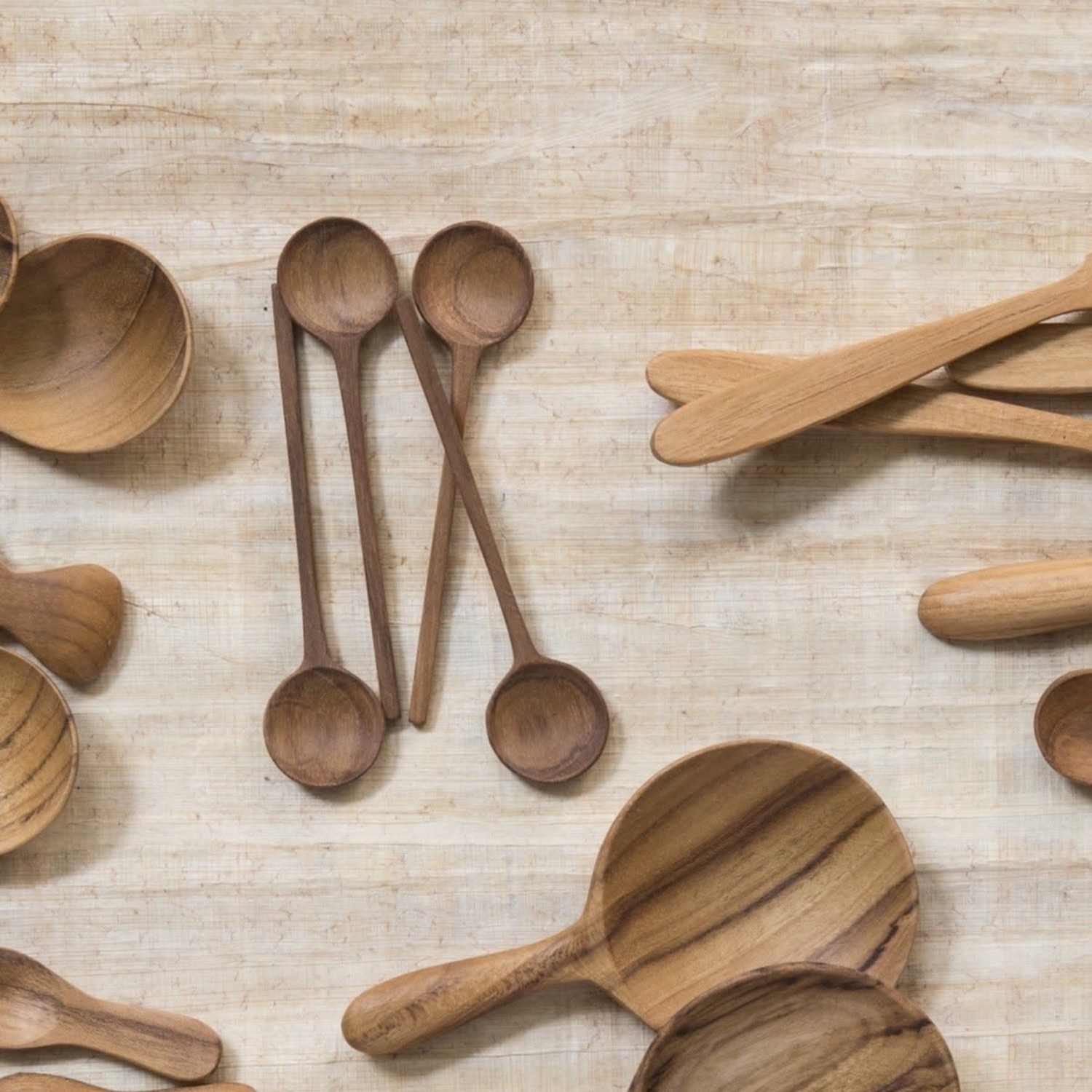 Teak Measuring Spoons Set