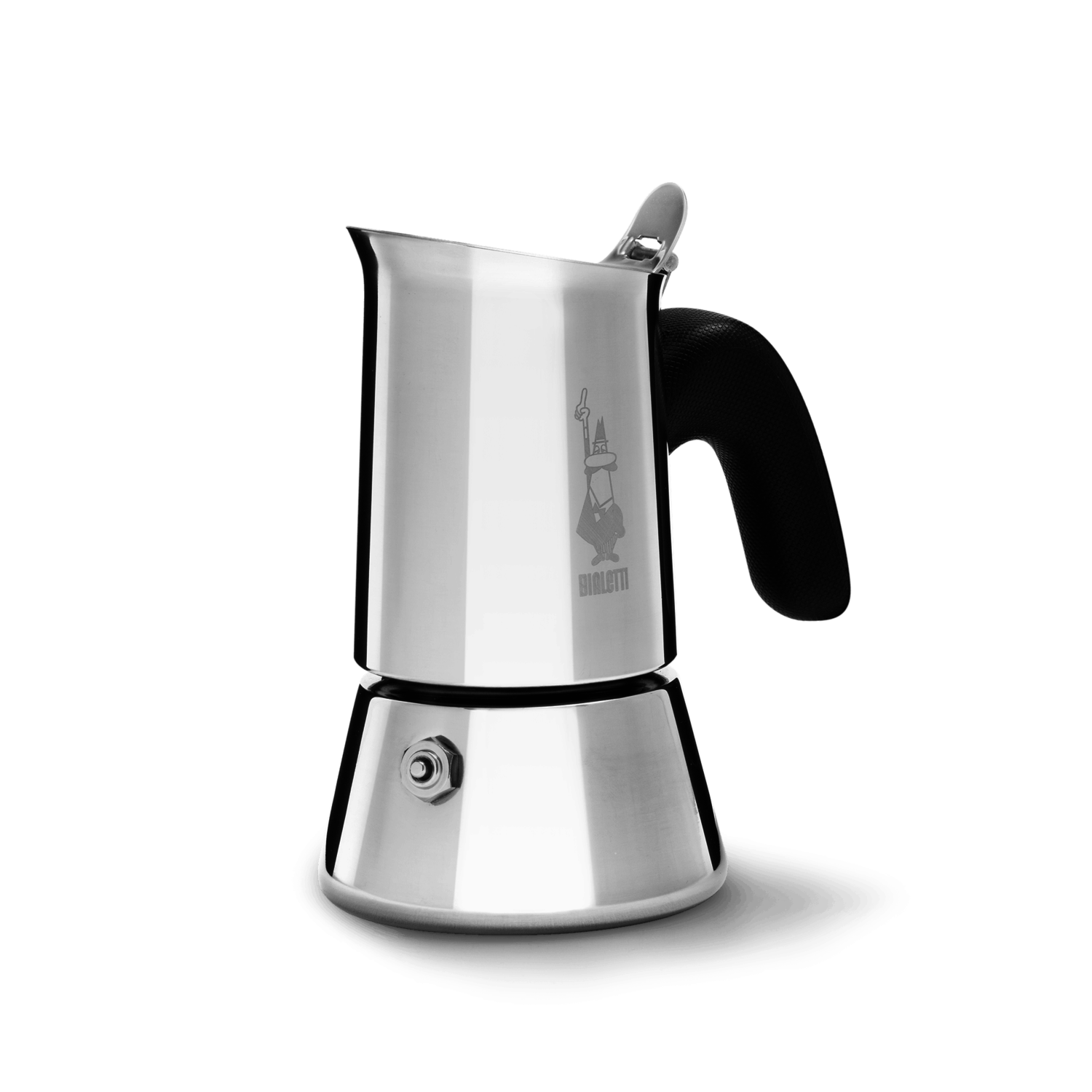 Bialetti 4 cup Stainless Steel Espresso Maker Whisk