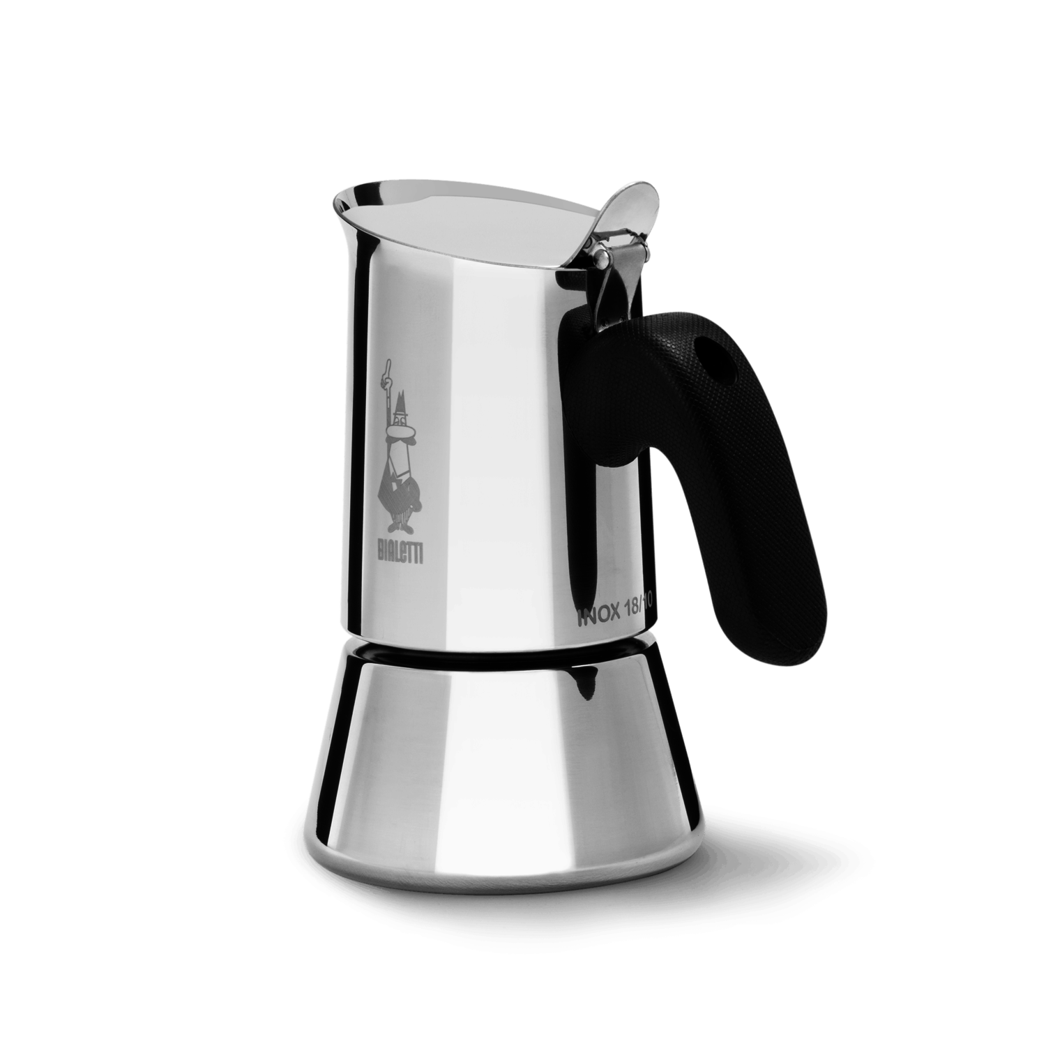 Bialetti 4 cup Stainless Steel Espresso Maker Whisk