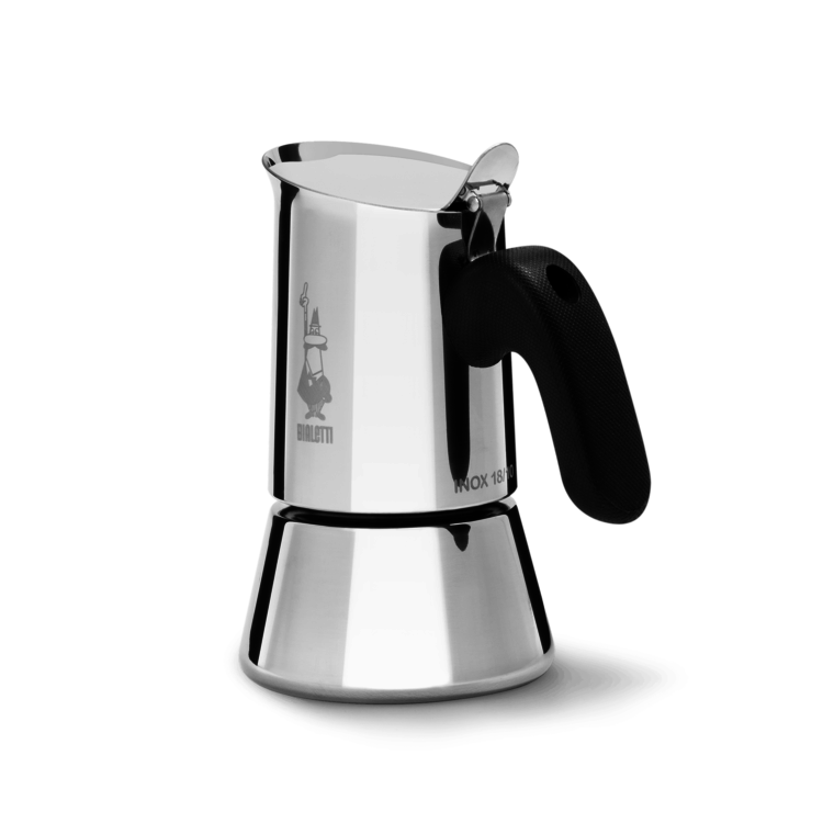 Bialetti 4 cup Stainless Steel Espresso Maker Whisk