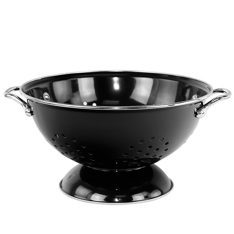 1.5 quart Black Colander