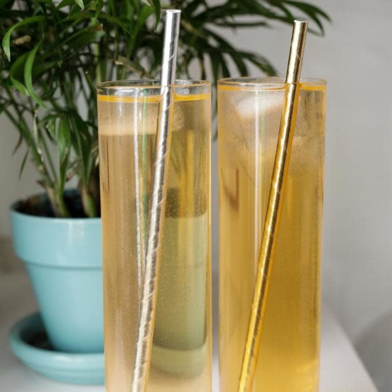 Gold Glass Straws