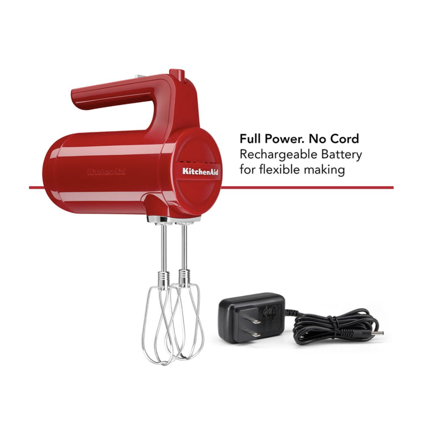 cordless hand mixer, 7speed empire red Whisk