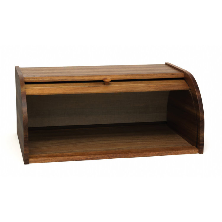 Roll-top Wooden Bread Bin