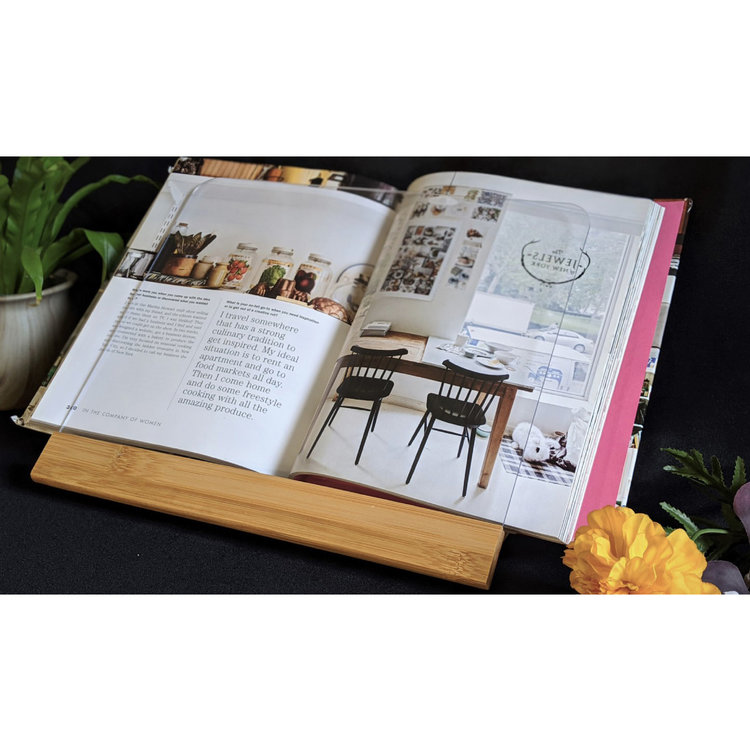 Bamboo & Acrylic Cookbook Stand