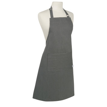 Grey Pinstripe Apron