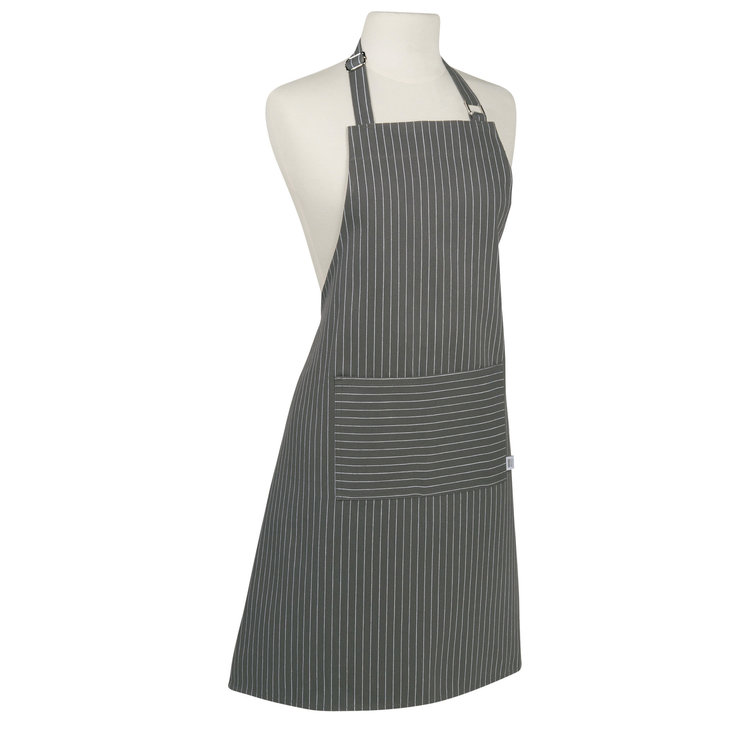 Grey Pinstripe Apron