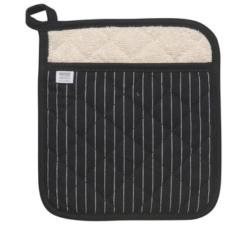 Black Pinstripe Potholder